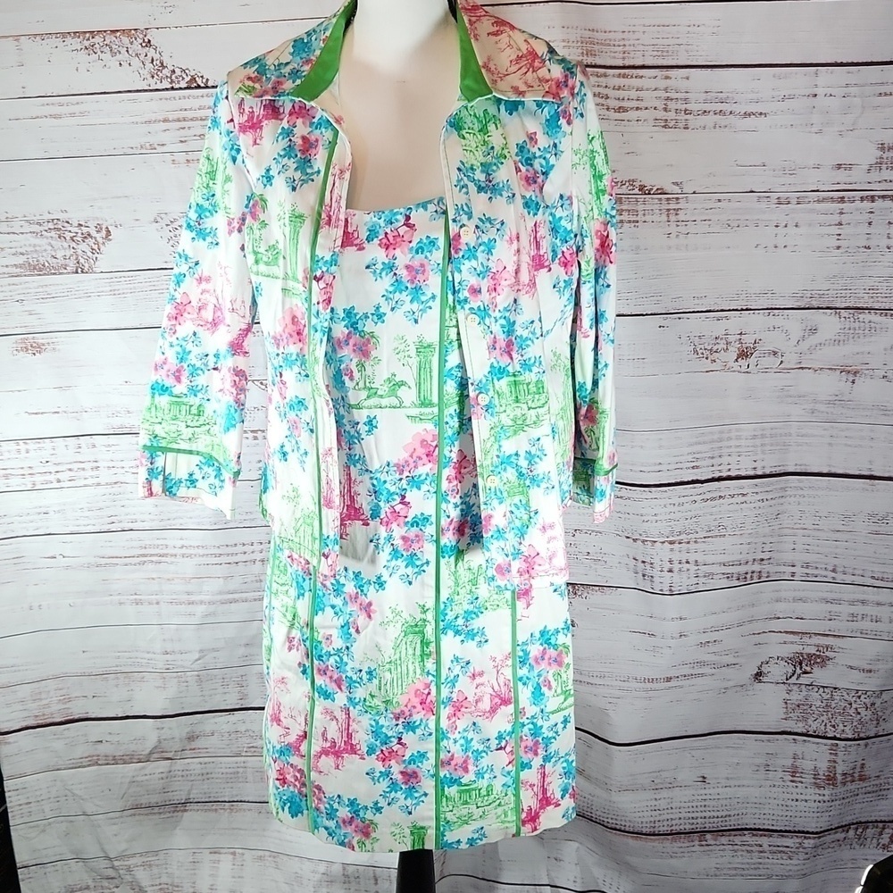 Island Republic spaghetti strap floral midi dress with button up jacket
